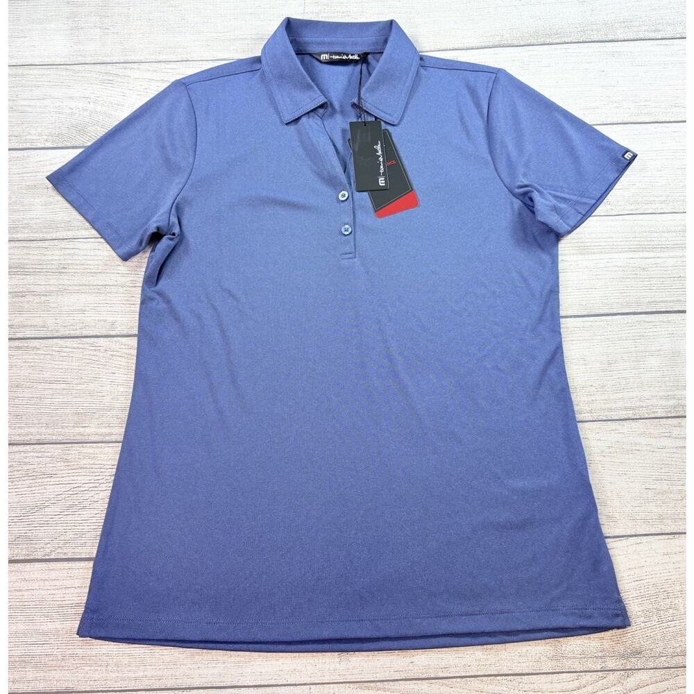 Travis Matthew Women’s Lot Of 2 Performance Lightweight Polos Blue Size M - Picture 2 of 8